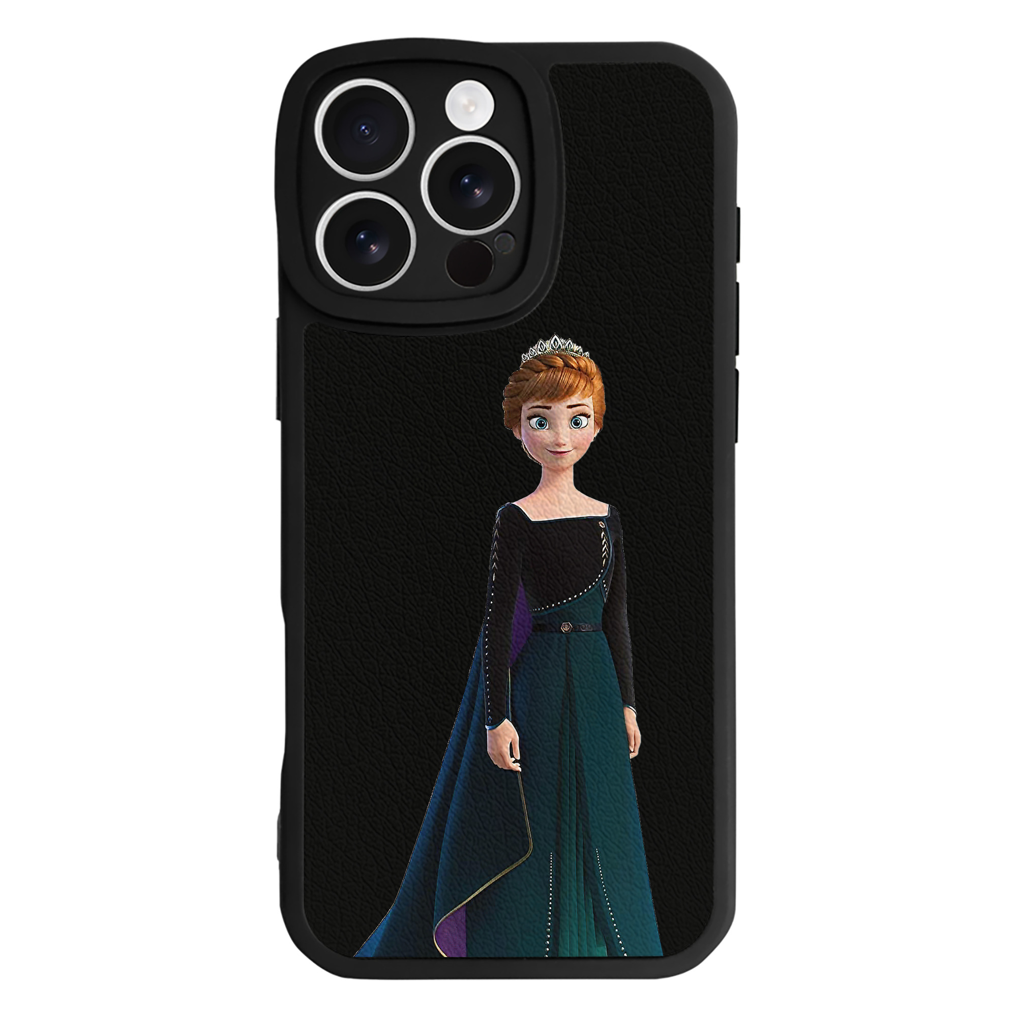 （画像用） アナと雪の女王 アンナ エルサ Frozen Anna Elsa 【iPhone 16シリーズ対応】シリコンスマホケース（レザー調） 材質：シリコン